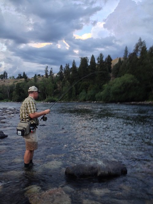 As we waded out into the late August shallows of one of the wilder-feeling spots downstream from the city, the talk turned to fishing, a pastime that White passionately believes is one of the best ways to cultivate a sense of place and to connect with a river in a very personal way. Photo: Derrick Knowles