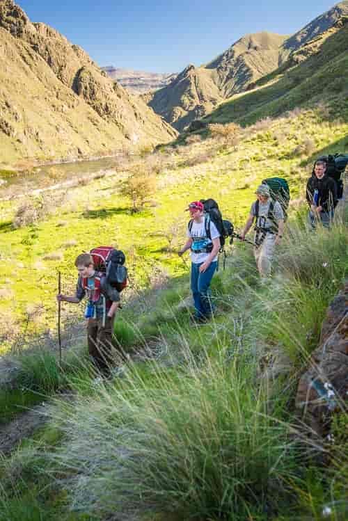 Hikers enjoy the sunshine along the Snake River Trail. Photo: Aaron Theisen