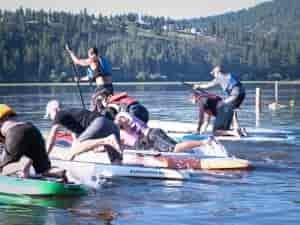 Racers at the start line of the 1st Annual Aloha Race. Photo: Shallan Knowles