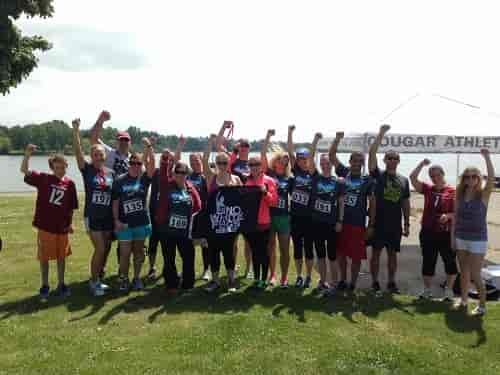 Participants of the Virtual Team Gleason Challenge declare their commitment to "No White Flags". Photo courtesy of Teamgleasonvirtualrace.com