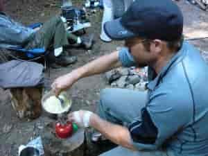 Stirring up a one pot meal. Photo: Shallan Knowles