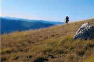 The author strolling through the wilds of Widow Mountain. Photo: Fred Rabe