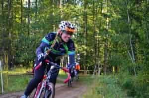 Angie Feser having intense fun with cyclocross. Photo: Hank Greer