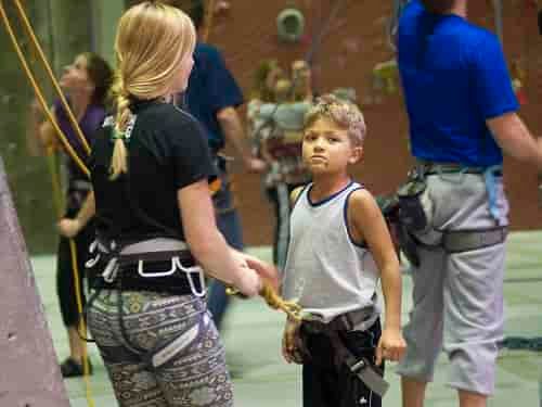 Hall reports that she’s seen an improvement in Kody’s coordination and strength, and she says it helps stimulate his mind as he works through where to put his hands and feet. She also notes that it’s a positive and healthy way for him to work out some energy. Photo: Shallan Knowles