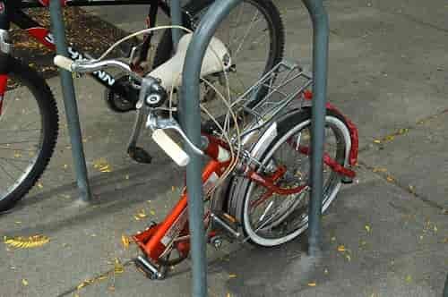 Remember to lock the bike to something. Photo: Hank Greer