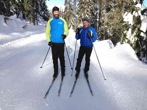 Relax over the bumps, bend your knees. Photo courtesy of Spokane Nordic Ski Association