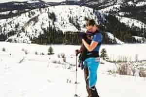 Kristi and Owen taking a snuggle break. Photo: Aaron Theisen