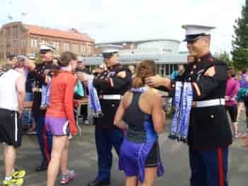 Windermere Marathon medal time with the Marines.