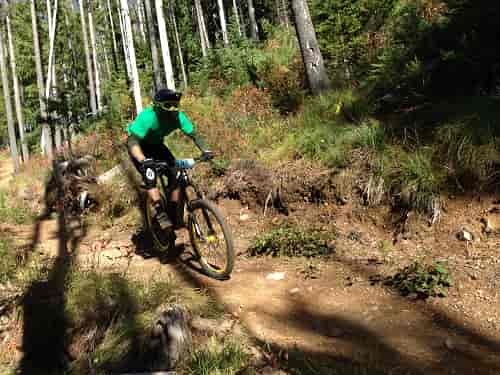 Photo of mountain biker courtesy of Silver Mountain Resort.