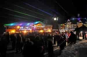 Schweitzer laser light show. Photo courtesy of Schweitzer Mountain Resort