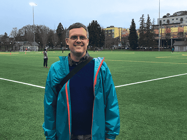 Photo of Jon Snyder at Cal Anderson Park in Seattle.