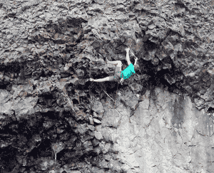 Photo of climber by Tim Connor.