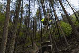 Photo of mountain biker by Aaron Theisen.