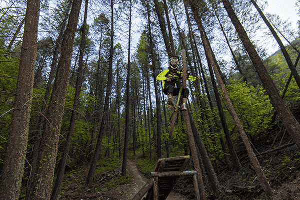 Photo of mountain biker by Aaron Theisen.