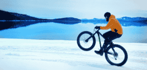 Photo of fat biker by Bryn Ballenger.
