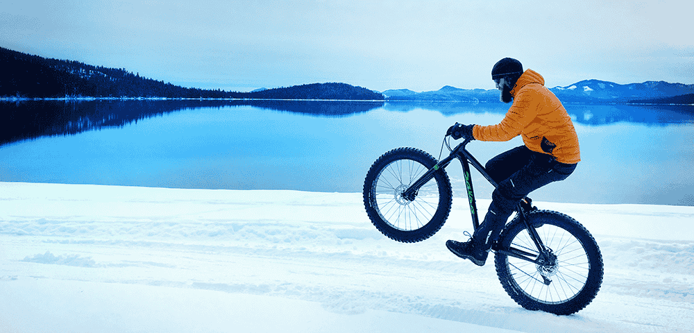 Photo of fat biker by Bryn Ballenger.