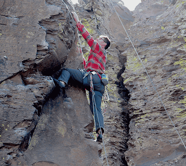 Photo of a climber at Vantage.