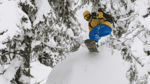 Photo of snowboarder by Aaron Theisen.