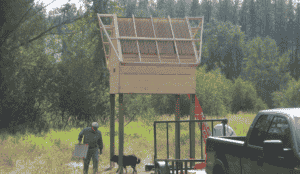 Photo of bat condo near completion during 2008.