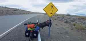The author battling the wind on the high plains of Argentina_Justin Skaysm