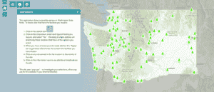 Screenshot of the online map.