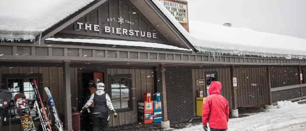 Photo from outside the Bierstube looking towards the entrance.