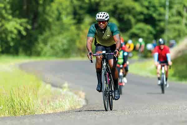 Photo of bike riders on paved trail