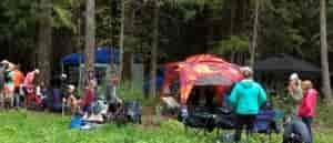 Photo of the start area at the Lone Wolf Trail Run