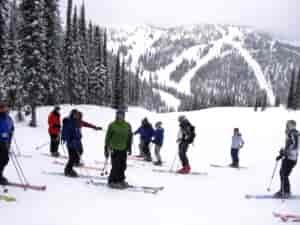 Ski lessons at Whitewater Ski Resort.